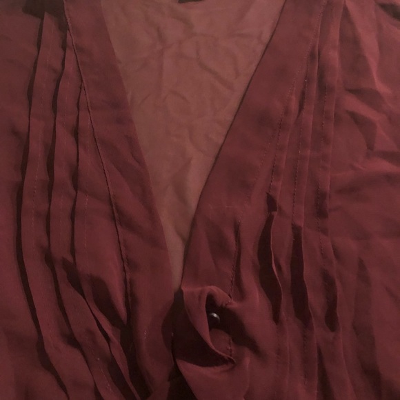 Sheer Low Cut Blouse - Picture 2 of 7